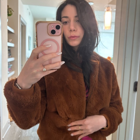 lr Jackets & Blazers - Cozy Faux Fur Teddy Jacket - Brown